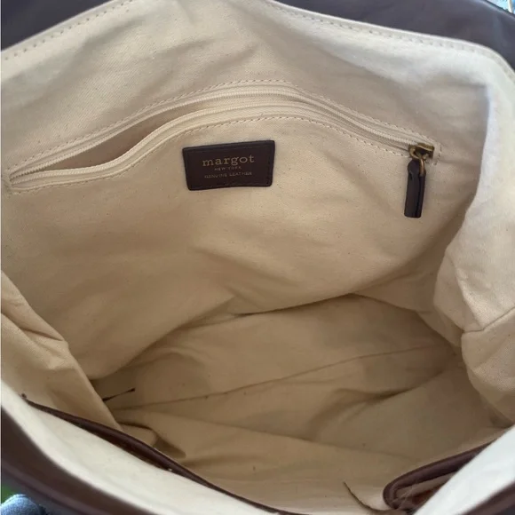 Margot Brown Leather Backpack - Picture 3 of 4